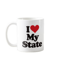 I Love My State mugs