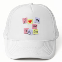 I LOVE MY STICKY NOTES hats by nassosvakalis I LOVE MY STICKY NOTES hats