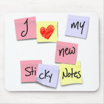 I LOVE MY STICKY NOTES mousepads by nassosvakalis I LOVE MY STICKY NOTES mousepads