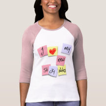 I LOVE MY STICKY NOTES TEE SHIRT