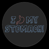 I Love My Stomach stickers