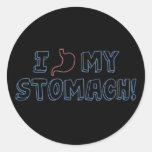I Love My Stomach Stickers