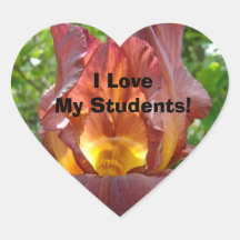 I Love My Students! stickers Glowing Iris Flowers