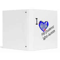 I love my students' with Autism 3 ring binder