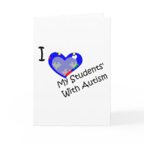 I love my students' with autism cards