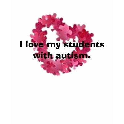 I love my students with autism. Shirt