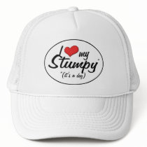 I Love My Stumpy (It's a Dog) Mesh Hats