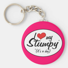 I Love My Stumpy (It's a Dog) Keychains
