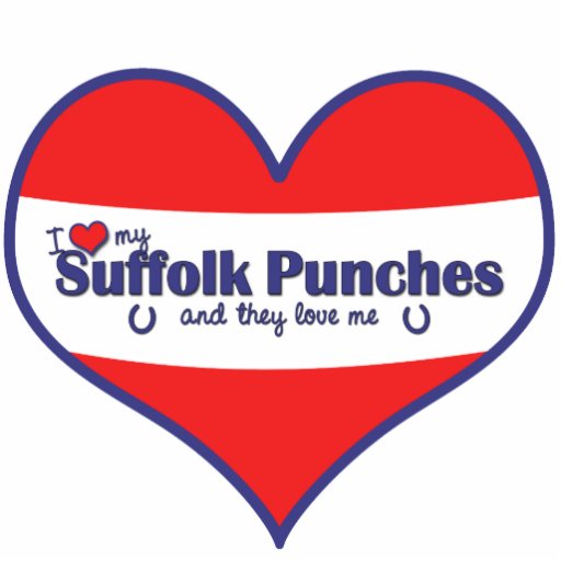 I Love My Suffolk Punches (Multiple Horses) Photo Cutout