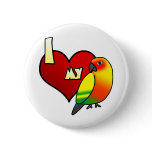 I Love my Sun Conure Pin