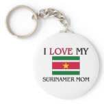 I Love My Surinamer Mom Keychain