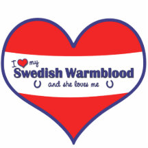 I Love My Swedish Warmblood (Female Horse) Acrylic Cut Outs
