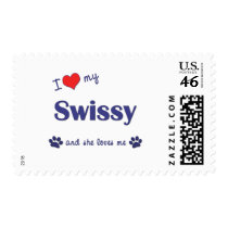 I Love My Swissy (Female Dog) Stamp