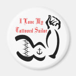 I Love My Tattoed Sailor Refrigerator Magnet