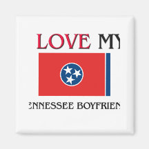 I Love My Tennessee Boyfriend Fridge Magnets