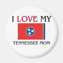 I Love My Tennessee Mom Refrigerator Magnet