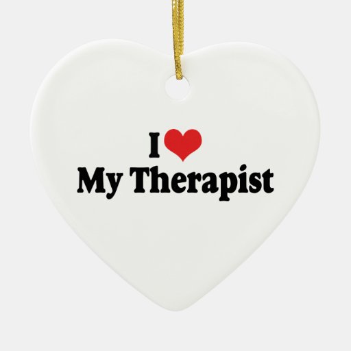 I Love My Therapist Ornament Zazzle 6213