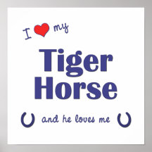 I Love My Tiger Horse (Male Horse) Poster