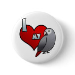 I Love my Timneh African Grey Button