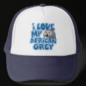 I Love My Timneh African Grey Hat by MenagerieMayhem I Love My Timneh African Grey Hat