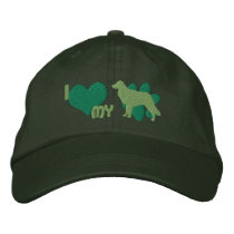 I Love my Toller Embroidered Hat (Green) embroidered hats by MenagerieMayhem I Love my Toller Embroidered Hat (Green) embroidered hats