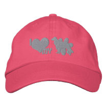 I Love my Toller Embroidered Hat (Pastels) embroidered hats by MenagerieMayhem I Love my Toller Embroidered Hat (Pastels) embroidered hats