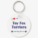I Love My Toy Fox Terriers (Multiple Dogs) keychains