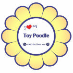 I Love My Toy Poodle (Female Dog) Cut Outs