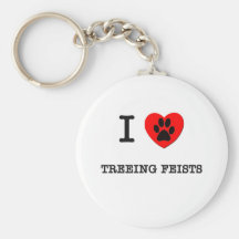 I LOVE MY TREEING FEISTS KEY CHAIN