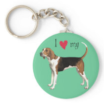 I Love my Treeing Walker Key Chain