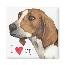 I Love my Treeing Walker Magnets