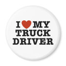 round_magnet - I Love My Truck Driver t-shirts and gifts