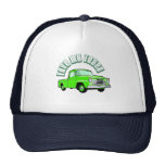 I love my truck - Old, classic green pickup hats