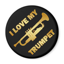 I LOVE MY TRUMPET FRIDGE MAGNET