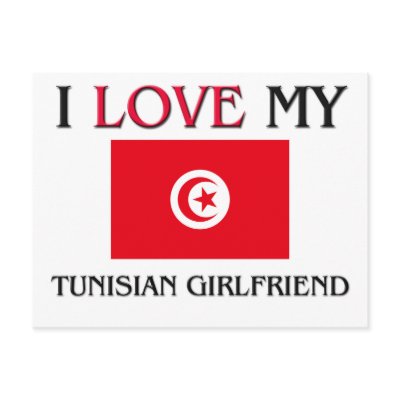 I Love My Tunisian Girlfriend Post Cards by flagshirt