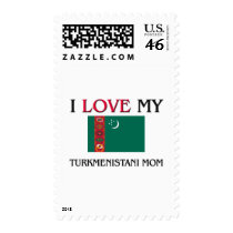 I Love My Turkmenistani Mom postage