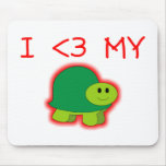 I Love My Turtle Mouse Pad