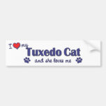 I Love My Tuxedo Cat (Female Cat) Bumper Sticker
