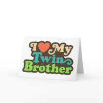 I Love My Twin Brother cards