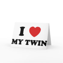 I Love My Twin Card