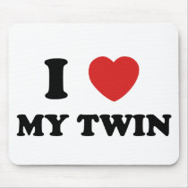 I Love My Twin Mousepads