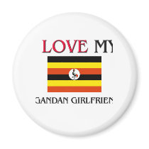 I Love My Ugandan Girlfriend magnets by flagshirt I Love My Ugandan Girlfriend magnets
