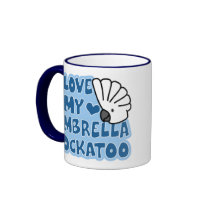 I Love My Umbrella Cockatoo Mug by MenagerieMayhem I Love My Umbrella Cockatoo Mug