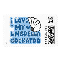 I Love My Umbrella Cockatoo Stamps by MenagerieMayhem I Love My Umbrella Cockatoo Stamps