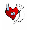 I Love my Umbrella Cockatoo Women's Twofer Shirt