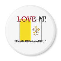 I Love My Vatican City Boyfriend magnets