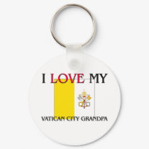I Love My Vatican City Grandpa keychains