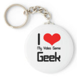I love my video game geek key chain