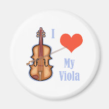 I Love My Viola Fridge Magnets