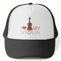 I Love My Violin Mesh Hats
